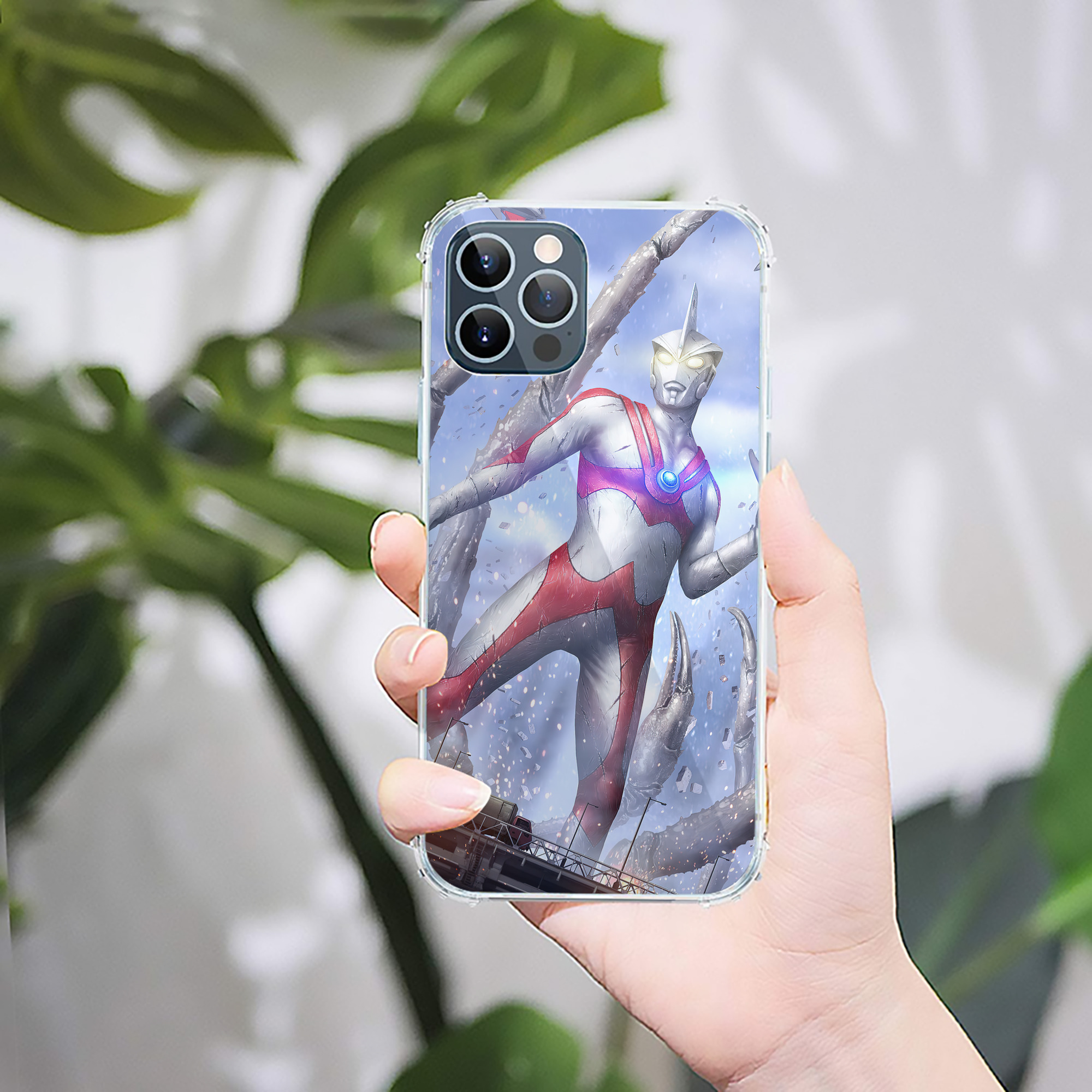 （画像用） ウルトラマン Ultraman 【iPhone 12シリーズ対応】透明スマホケース（クリアソフトケース）